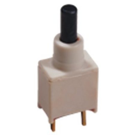 C&K COMPONENTS Pushbutton Switch, Spst, Momentary, 0.02A, 20Vdc, Solder Terminal, Through Hole-Straight EP11S2D1CBE